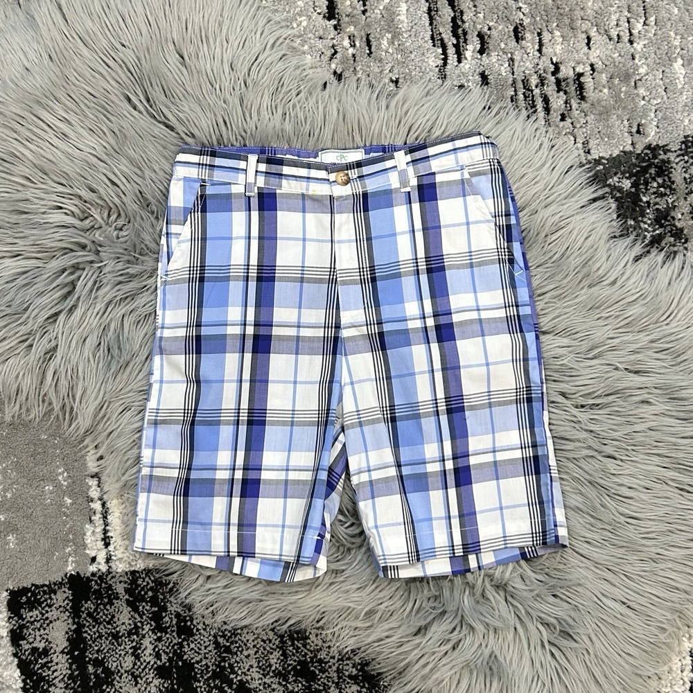 CPC Childrenswear Hudson Blue Plaid Shorts Size 10Y‎ ($49 MSRP)